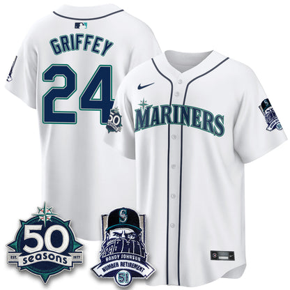 SEA Randy Johnson Vapor Limited Jersey V2- Stitched