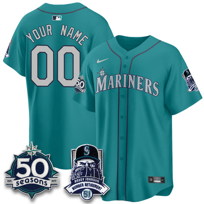 SEA Randy Johnson Vapor Limited Custom Jersey V2- Stitched