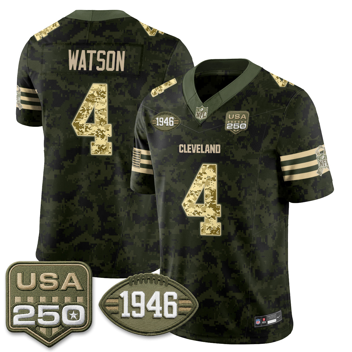 CLE 2026 Salute to Service Vapor Jersey - Stitched