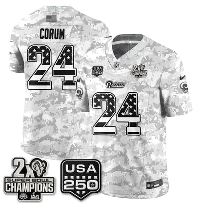 LAR 2026 Salute To Service Vapor Jersey - Stitched