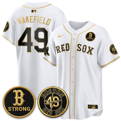 BOS Tim Wakefield Memorial Patch Vaper Premier Limited Jersey - Stitched V2