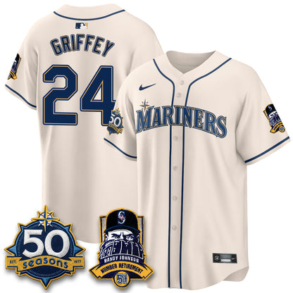 SEA Randy Johnson Vapor Limited Jersey V2- Stitched