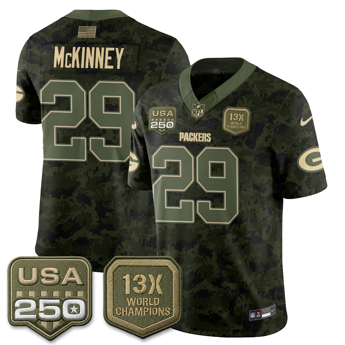 GB 2026 Salute To Service Edition Vapor Jersey - Stitched