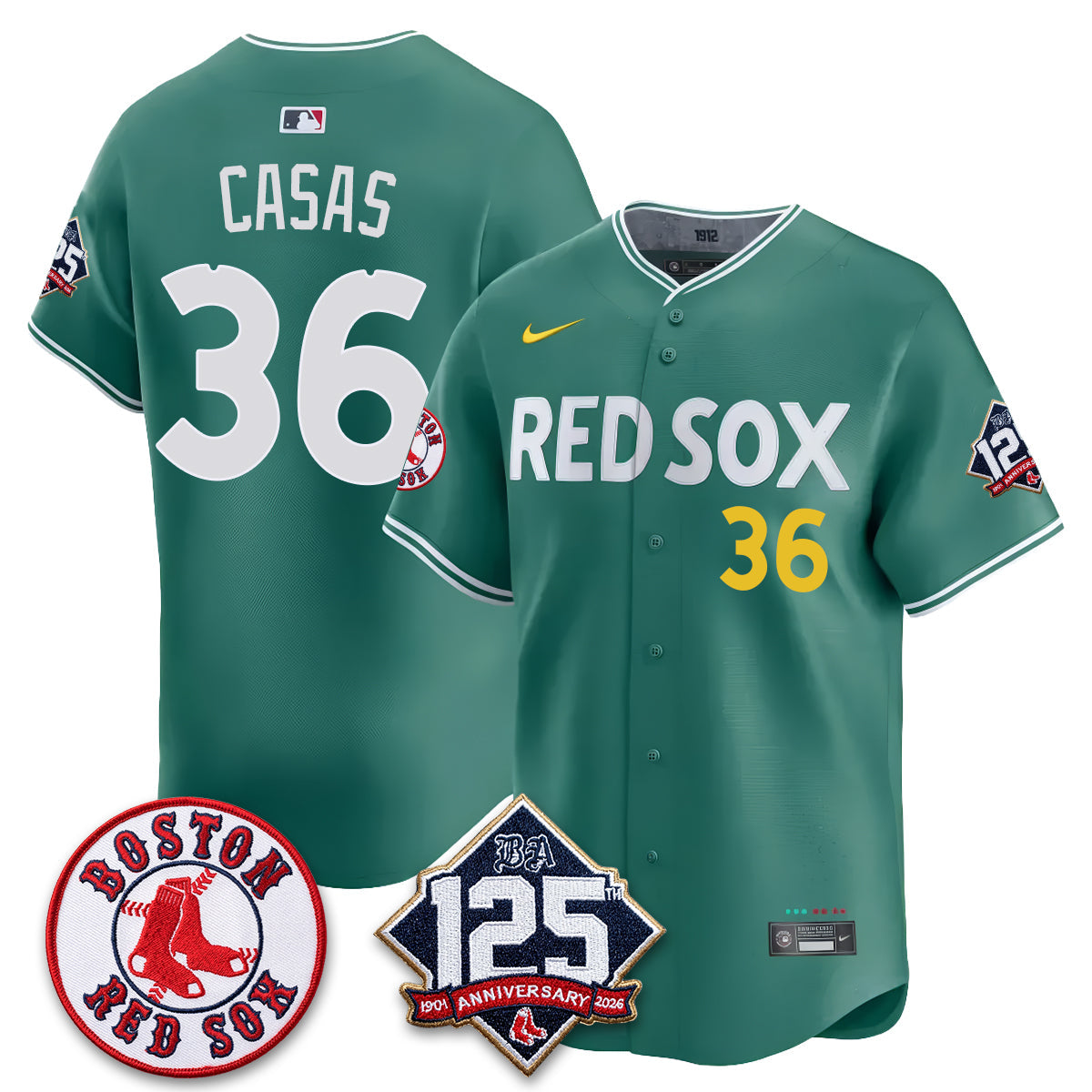 BOS 125th Anniversary Patch Vapor Jersey - Stitched-DTD