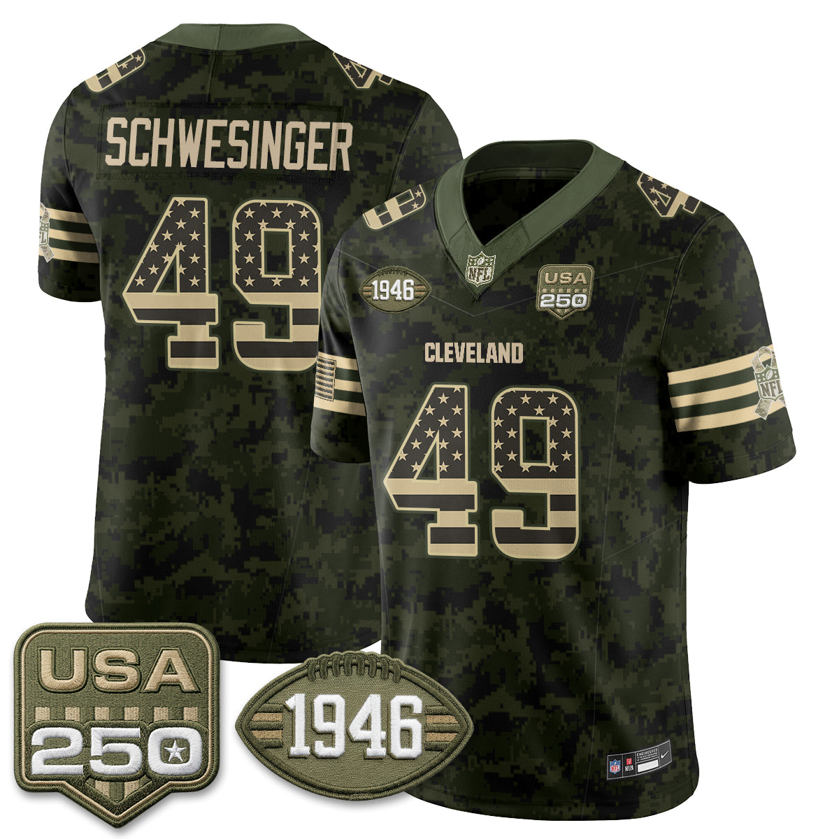 CLE 2026 Salute to Service Vapor Jersey - Stitched