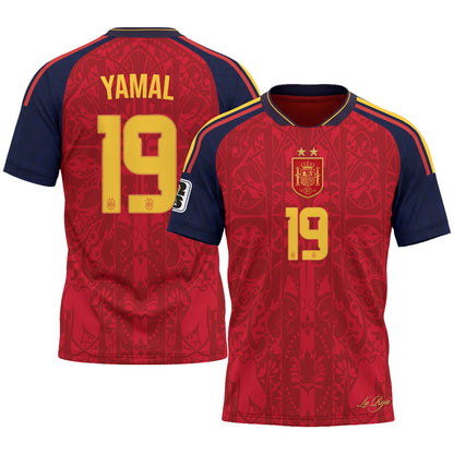 Spain 2026 Soccer Champions Vapor Jersey V2- Printed