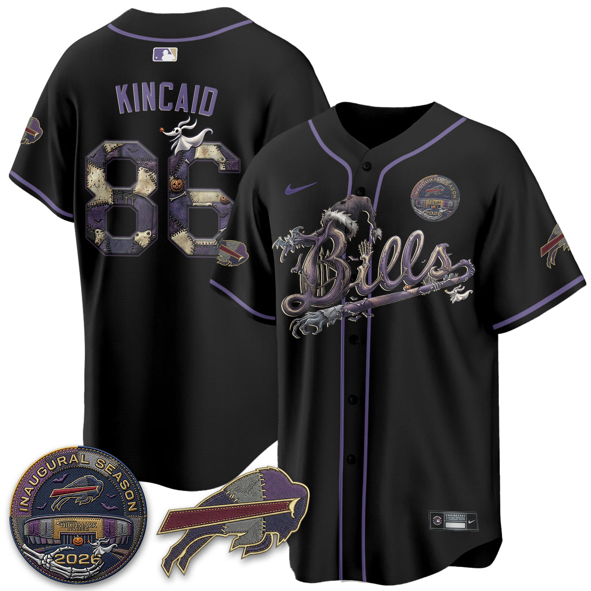 BUF 2026 Nightmare Edition Vapor Baseball Jersey - Stitched