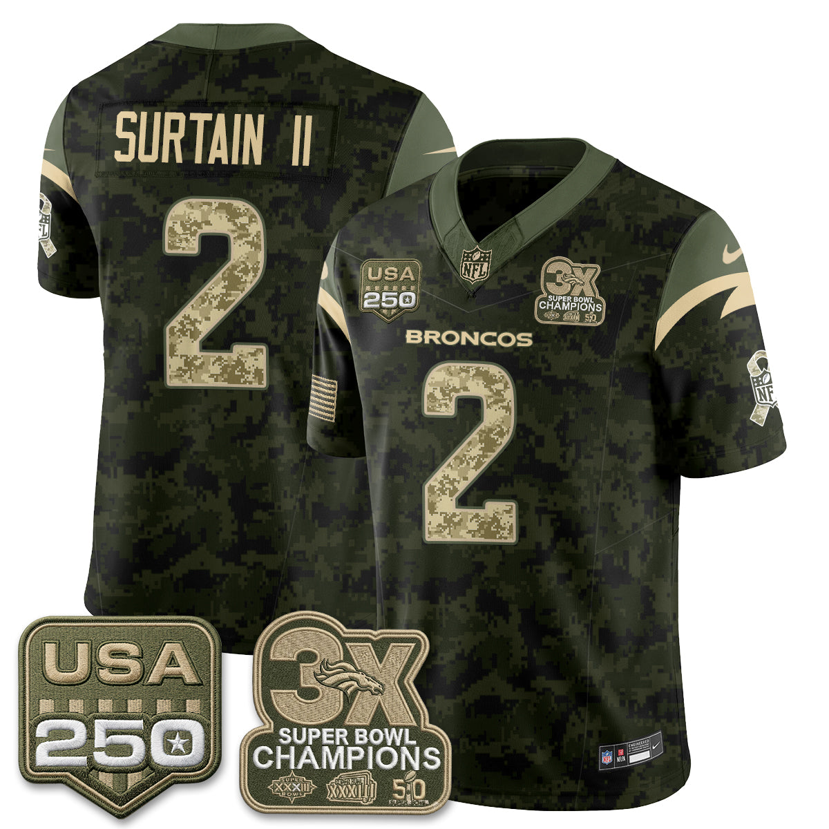 DEN 2026 Salute to Service Edition Vapor Jersey - Stitched