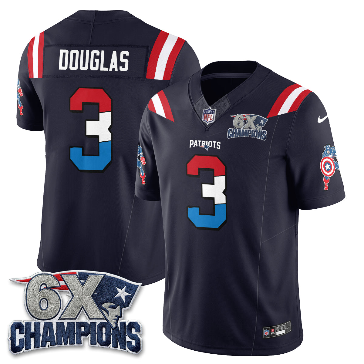NE x Vibranium Shield Edition Vapor Jersey V2 - Stitched
