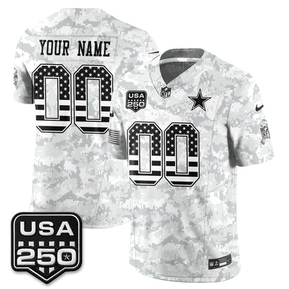 DAL 2026 Salute to Service Edition Vapor Custom Jersey - Stitched