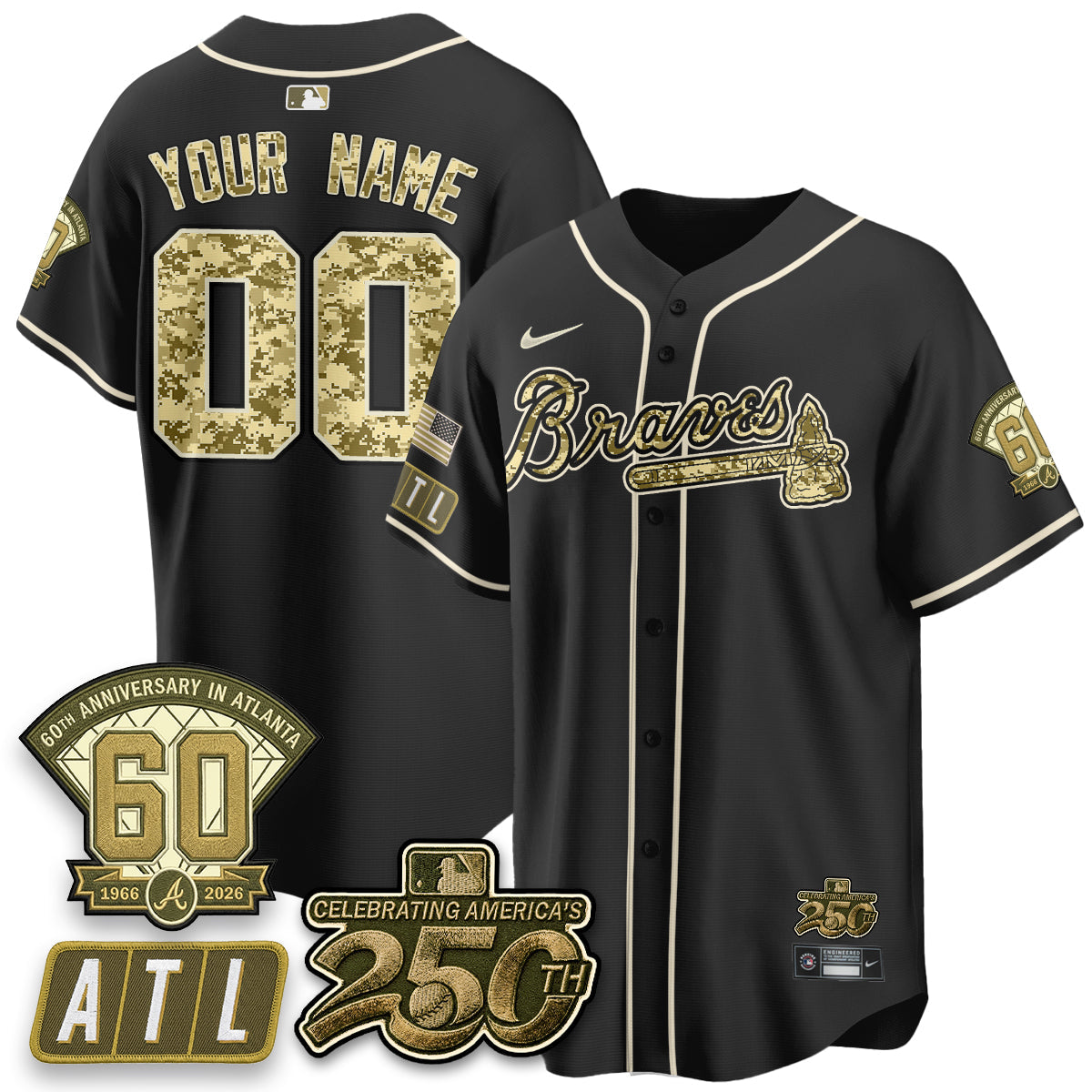 ATL Salute to Service 2026 Vapor Limited Custom Jersey - Stitched