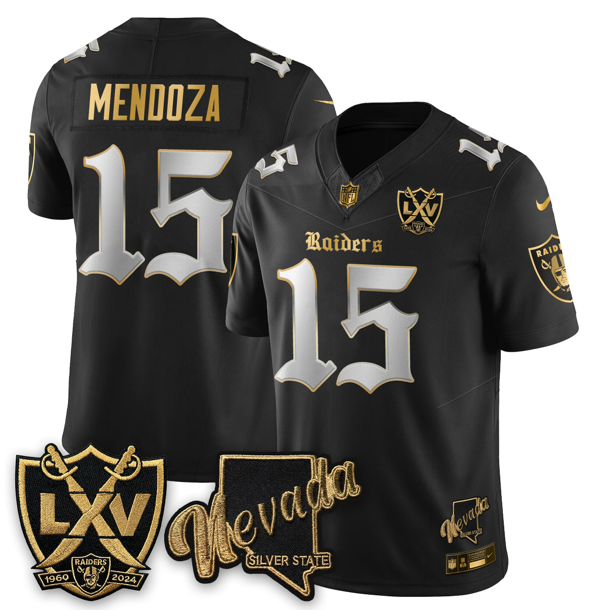 LVR Fernando Mendoza No.1 #15 Gothic Edition Jersey - Stitched V2