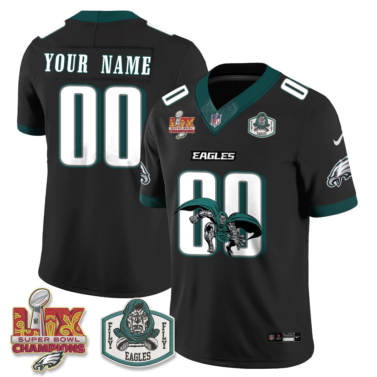 PHI x Green Cape Villain Edition Vapor Custom Jersey - Stitched