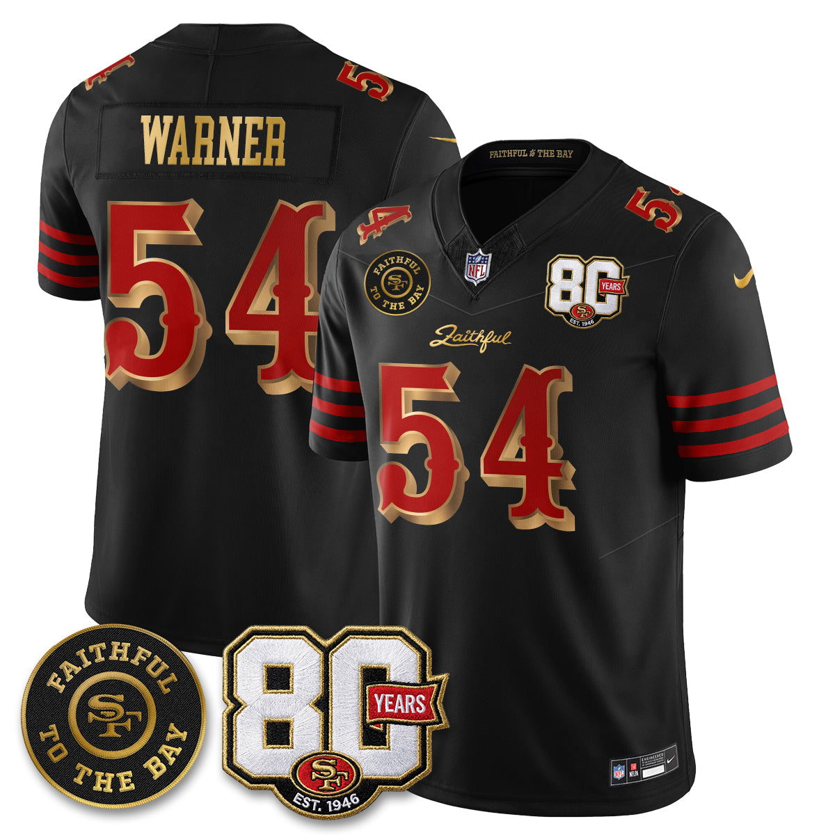 SF “Rivalries” Vapor Limited Jersey - Faithful To The Bay Patch - Stitched