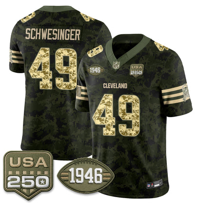 CLE 2026 Salute to Service Vapor Jersey - Stitched