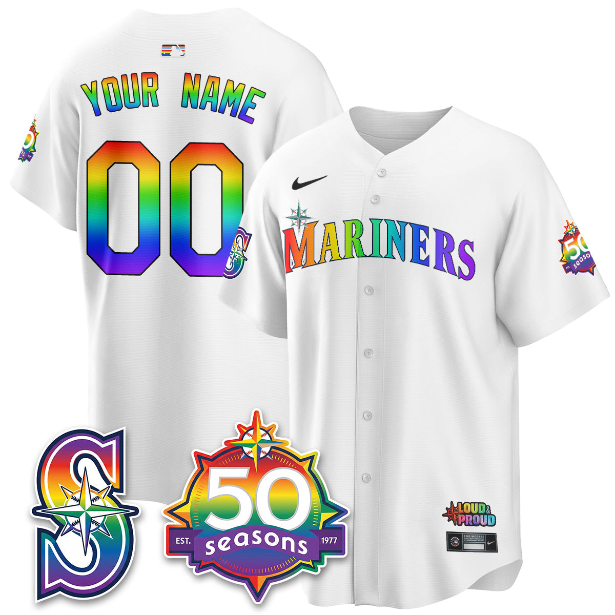 SEA Happy Pride Month Vapor Custom Jersey - Stitched