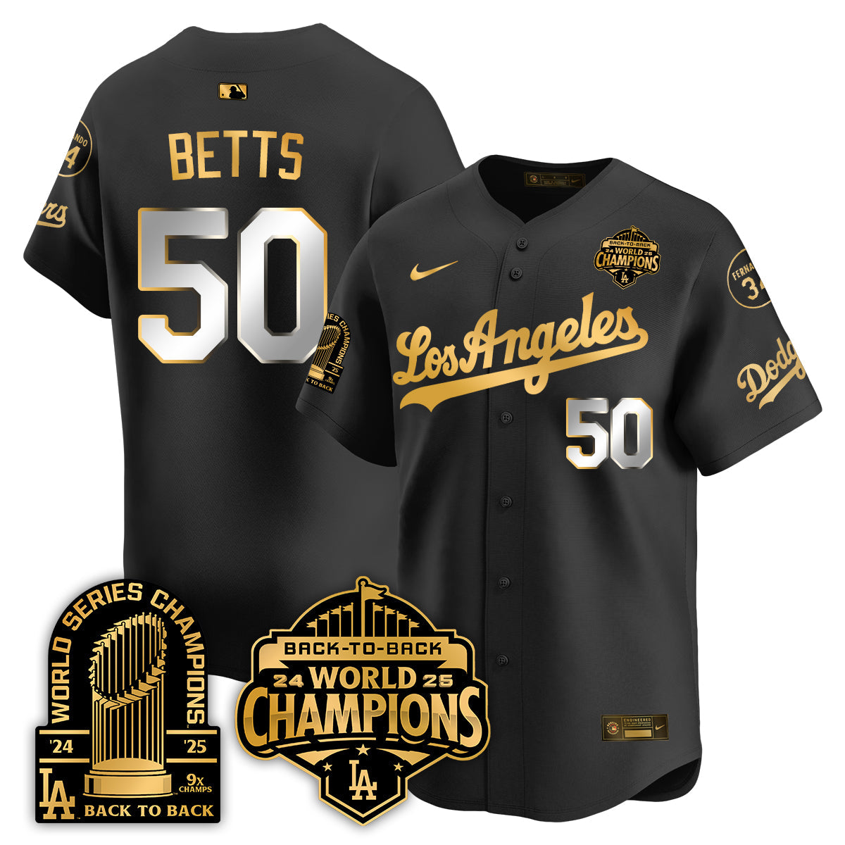 LAD Alternate Vapor Limited Jersey - 9x Champs - Stitched