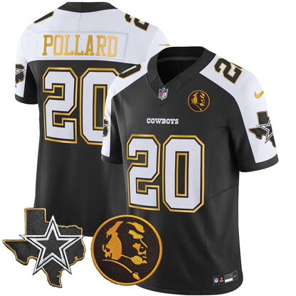 Men's Cowboys Texas & John Madden Patch Gold Trim Vapor Jersey - All Stitched