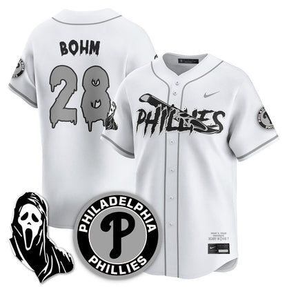 Men's Philadelphia Phillies "Scream Ghostface" Jersey - Stitched