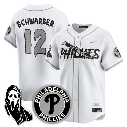 Men's Philadelphia Phillies "Scream Ghostface" Jersey - Stitched
