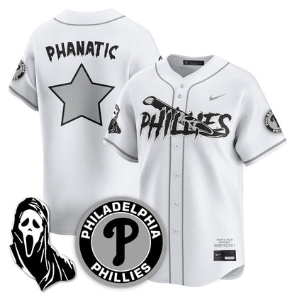 Men's Philadelphia Phillies "Scream Ghostface" Jersey - Stitched