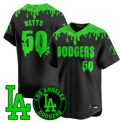 Custom Los Angeles Dodgers "Slime Night Special" Jersey - Stitched