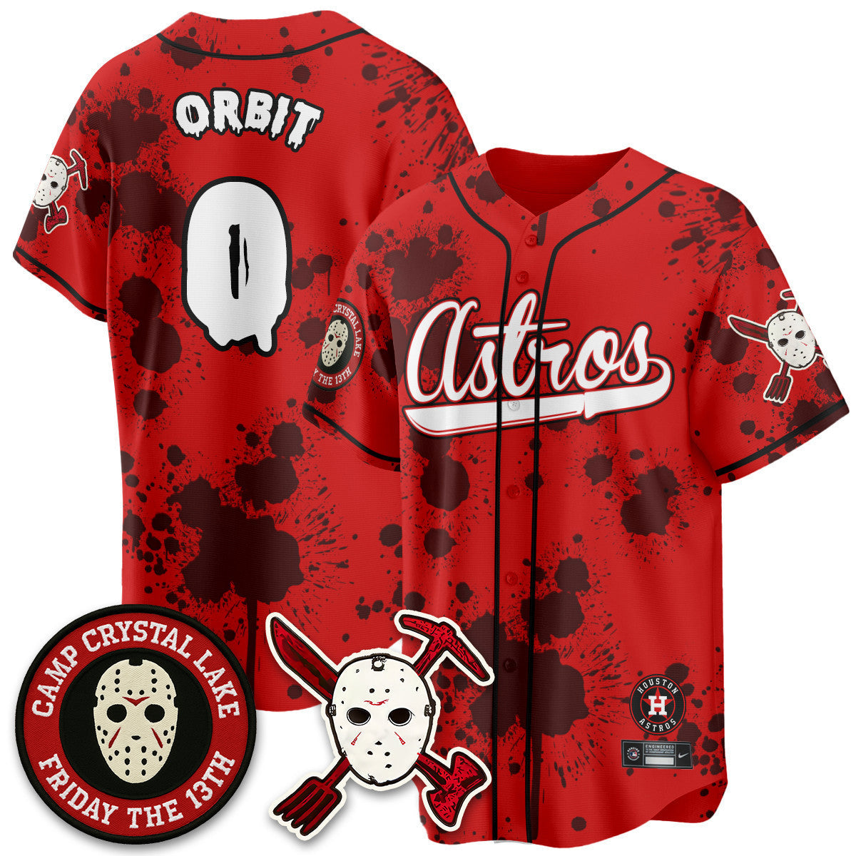 Men's Houston Astros "Friday the 13th" Jersey - All Stitched