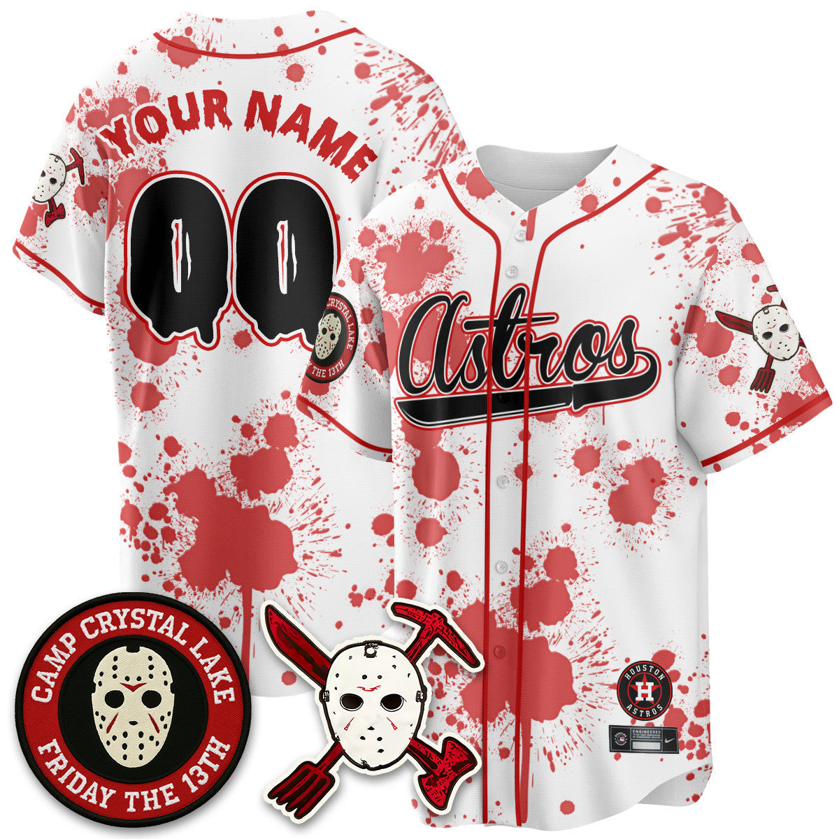 Custom HOU "Friday the 13th" Jersey - Stitched
