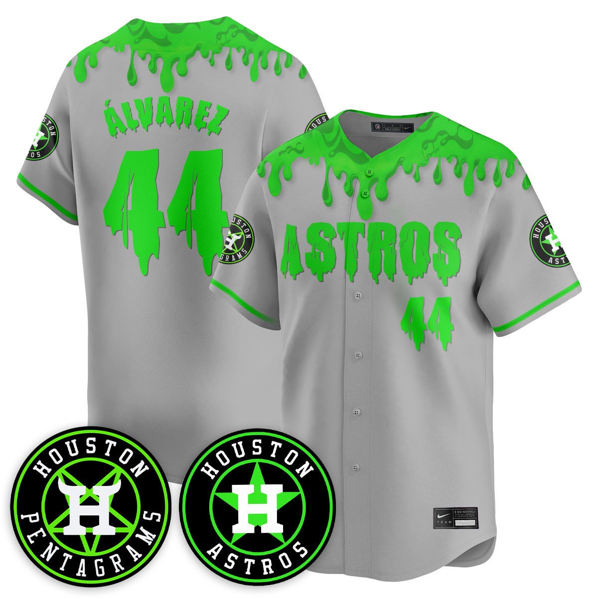 Men's Houston Astros "Slime Night Special" Jersey - Stitched