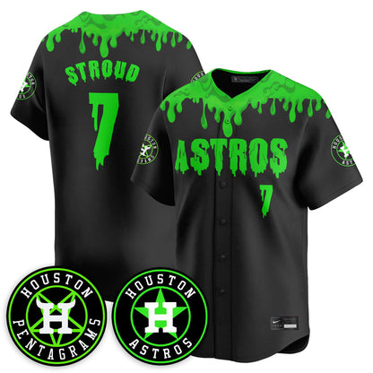 Men's Houston Astros "Slime Night Special" Jersey - Stitched