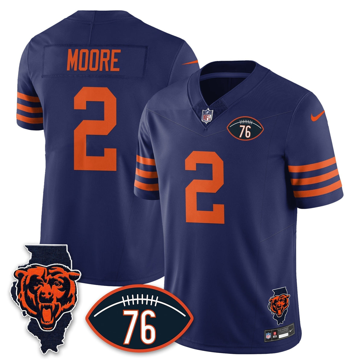 Chicago Bears Honor Steve McMichael Custom Jersey - All Stitched