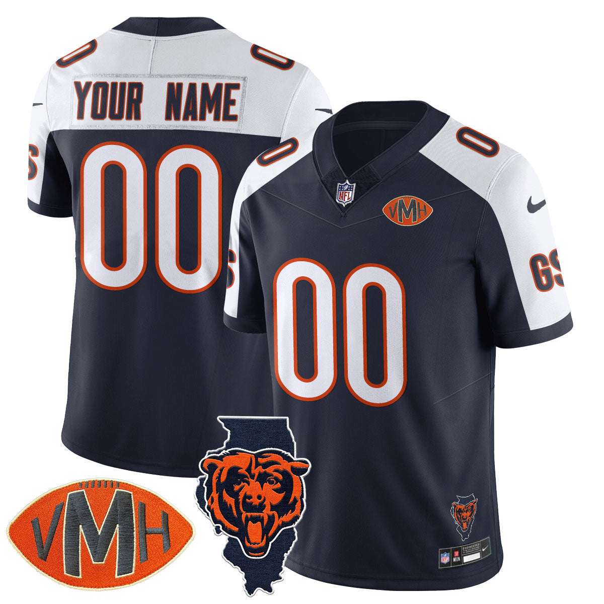 Men's Chicago Bears Honor Virginia Halas McCaskey Jersey - All Stitched