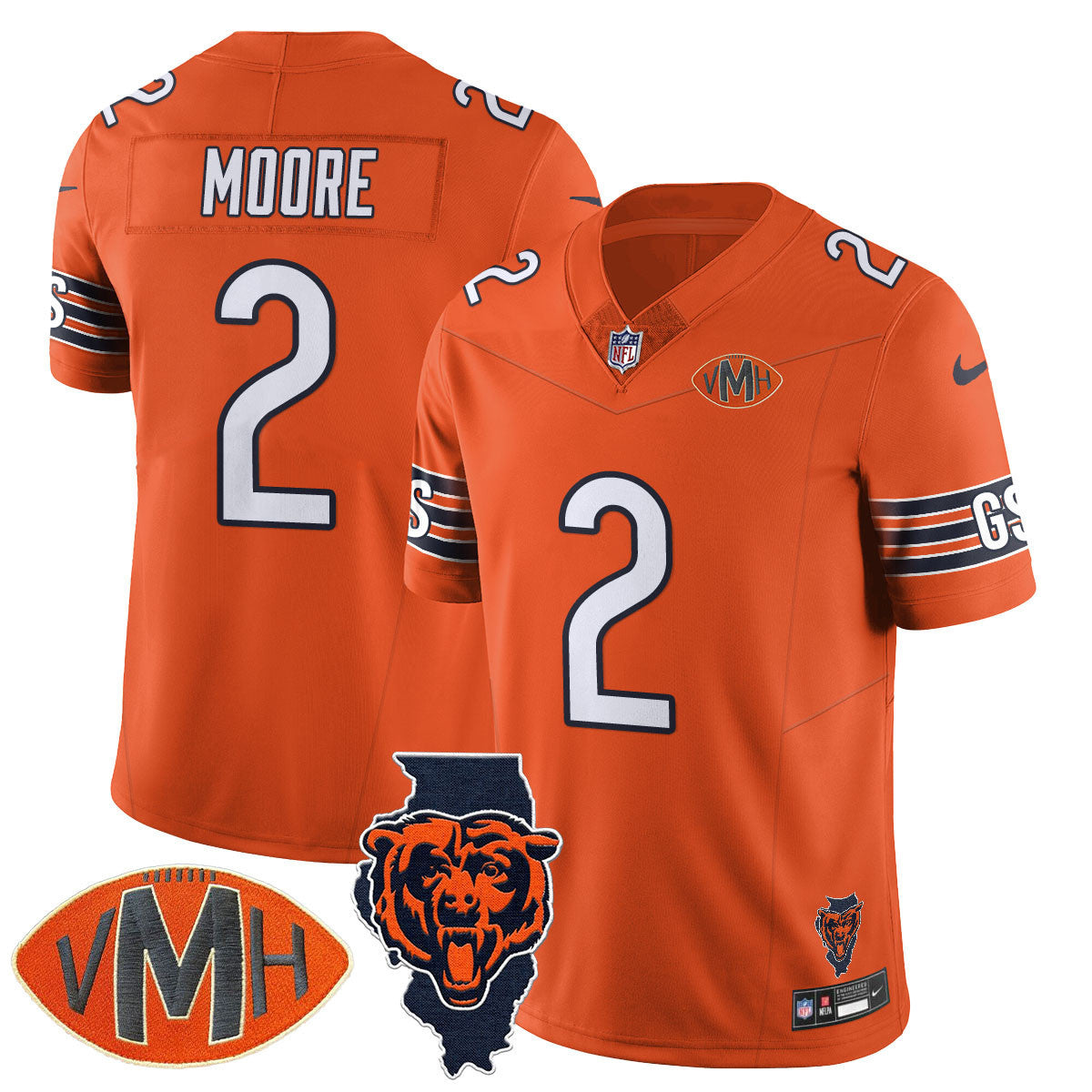 Men's Chicago Bears Honor Virginia Halas McCaskey Jersey - All Stitched