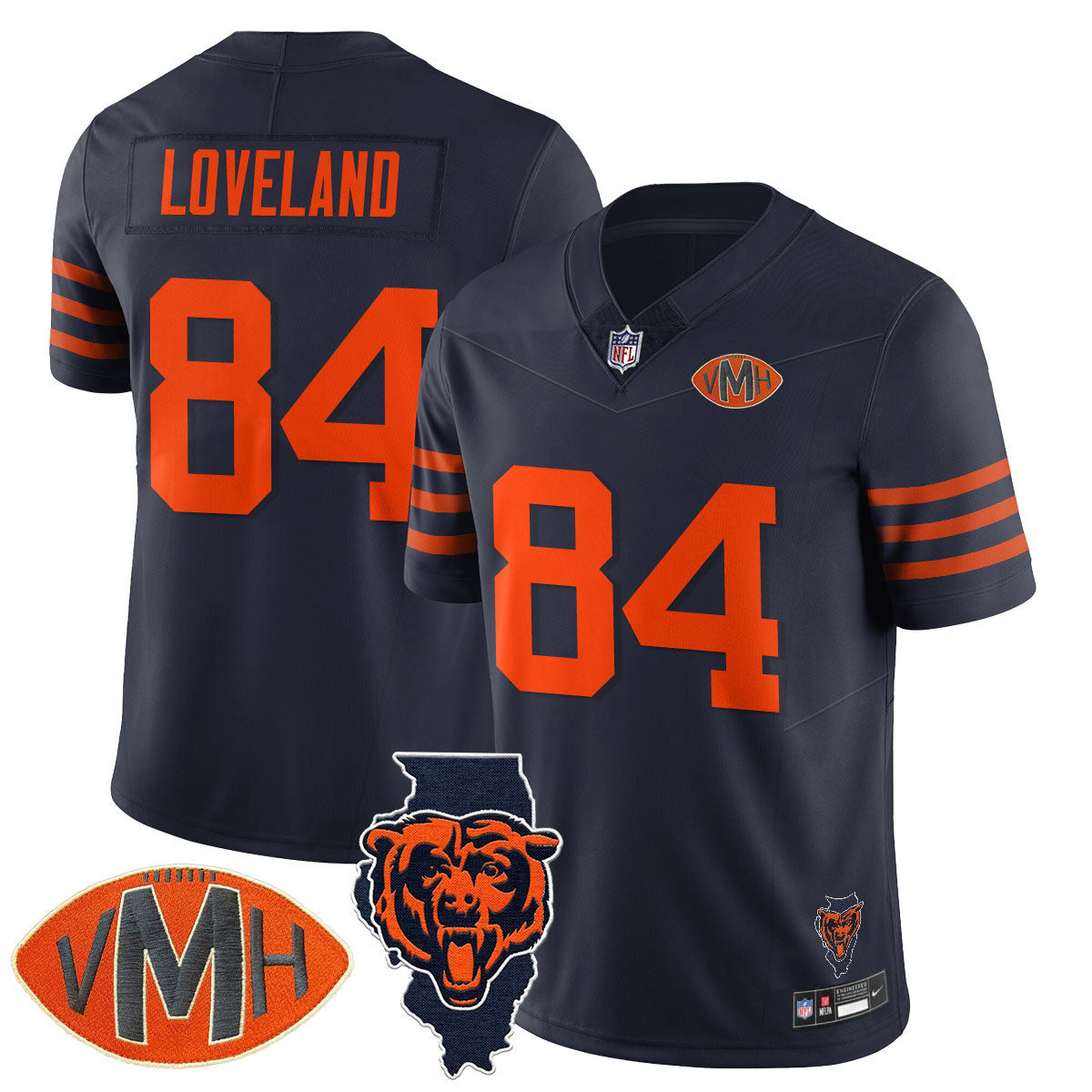 Men's Chicago Bears Honor Virginia Halas McCaskey Jersey - All Stitched