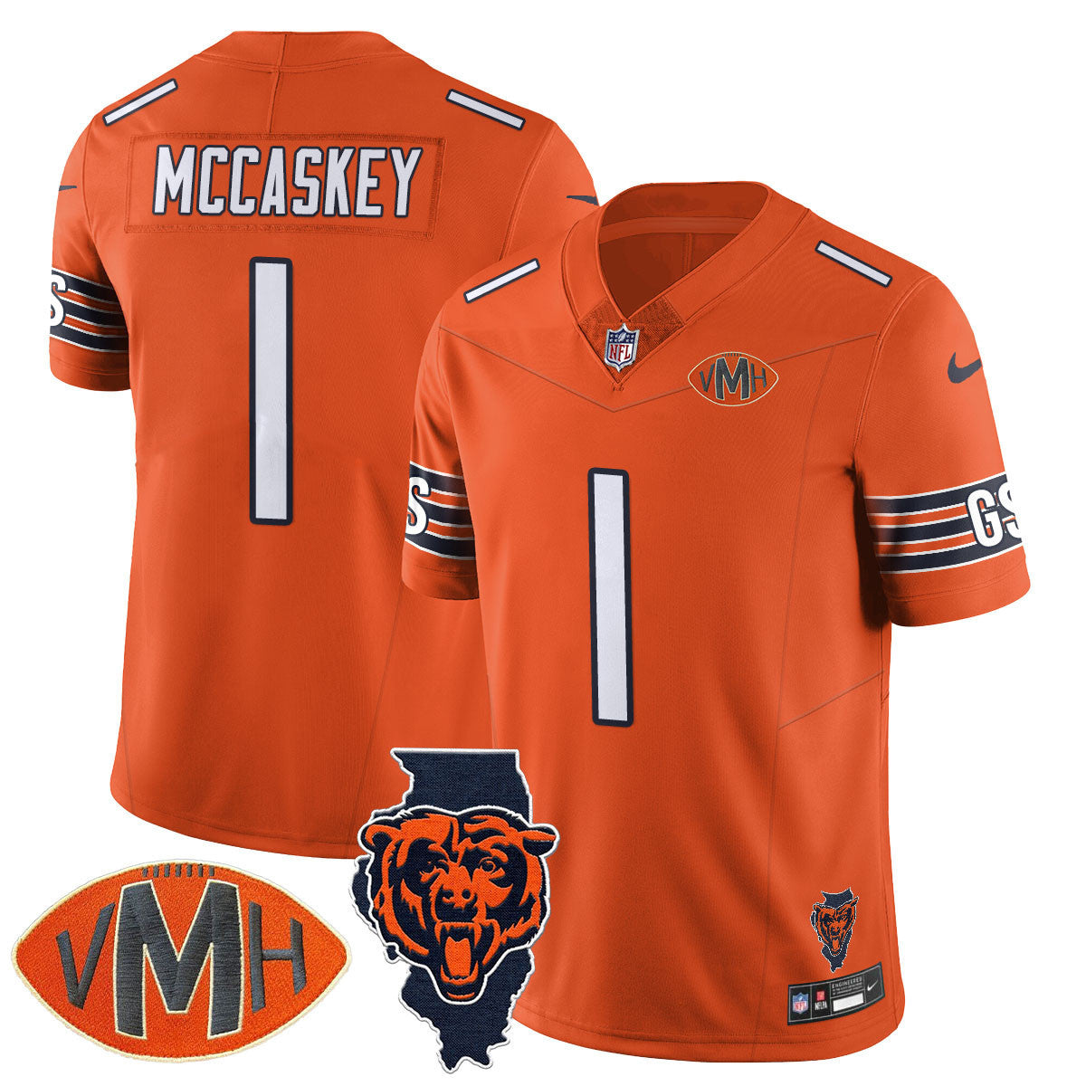 Men's Chicago Bears Honor Virginia Halas McCaskey Jersey - All Stitched