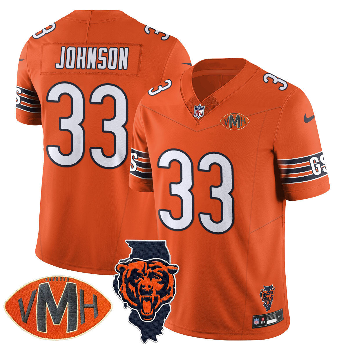 Men's Chicago Bears Honor Virginia Halas McCaskey Jersey - All Stitched