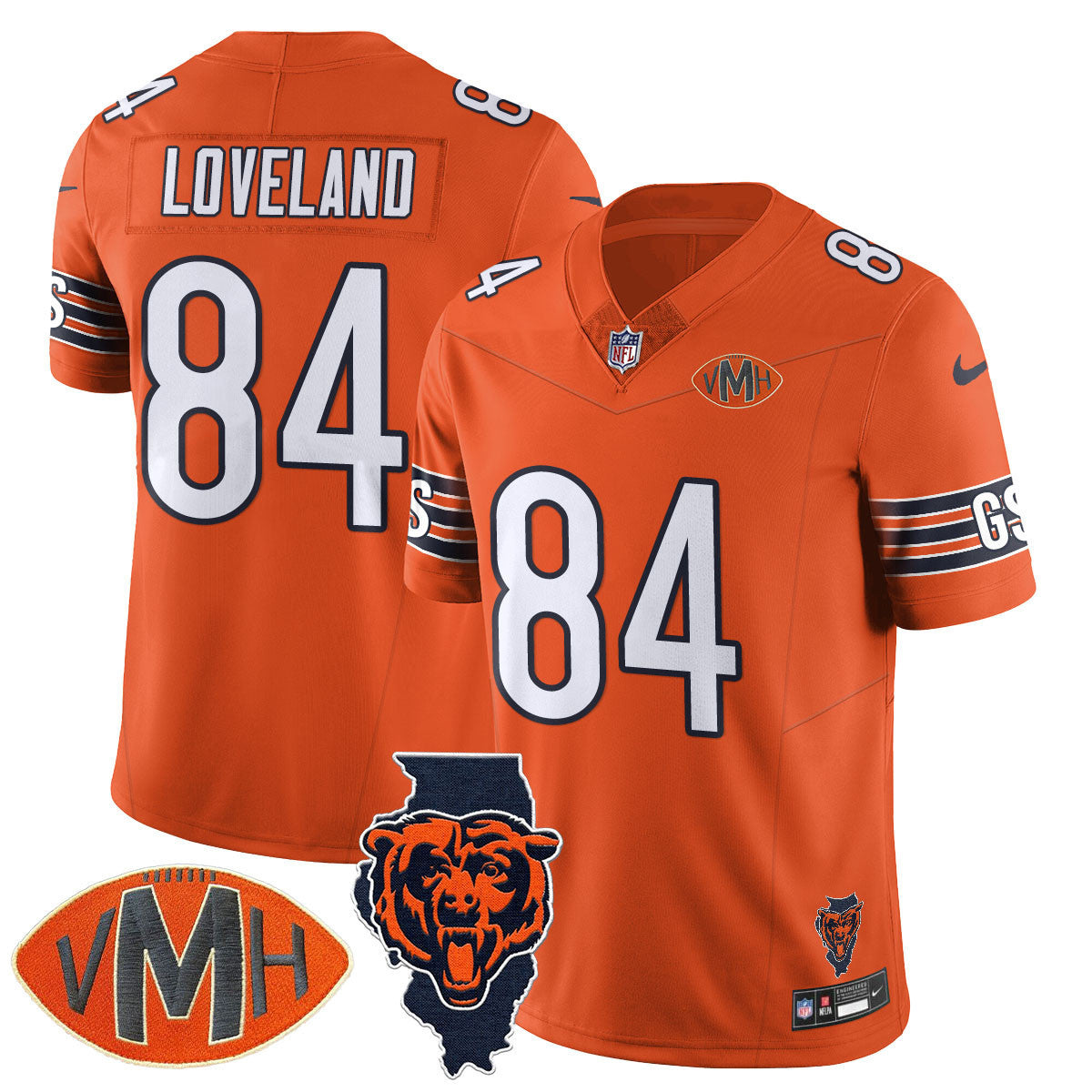 Men's Chicago Bears Honor Virginia Halas McCaskey Jersey - All Stitched