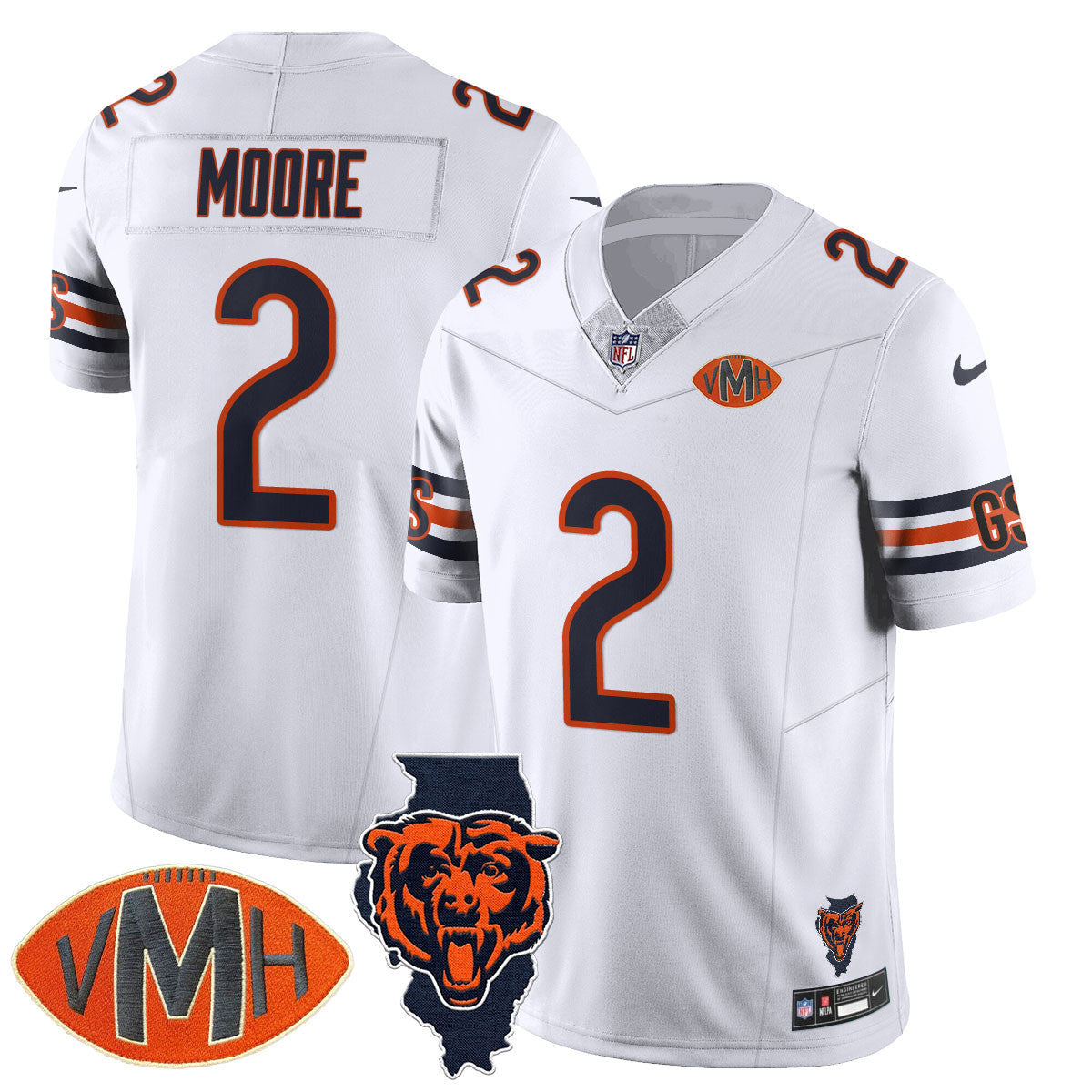 Men's Chicago Bears Honor Virginia Halas McCaskey Jersey - All Stitched