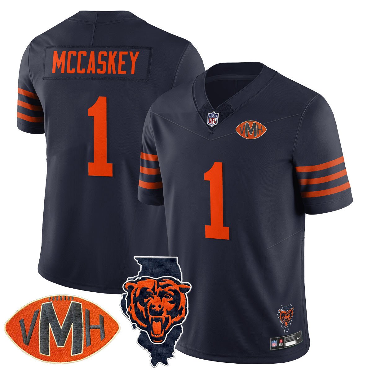Men's Chicago Bears Honor Virginia Halas McCaskey Jersey - All Stitched