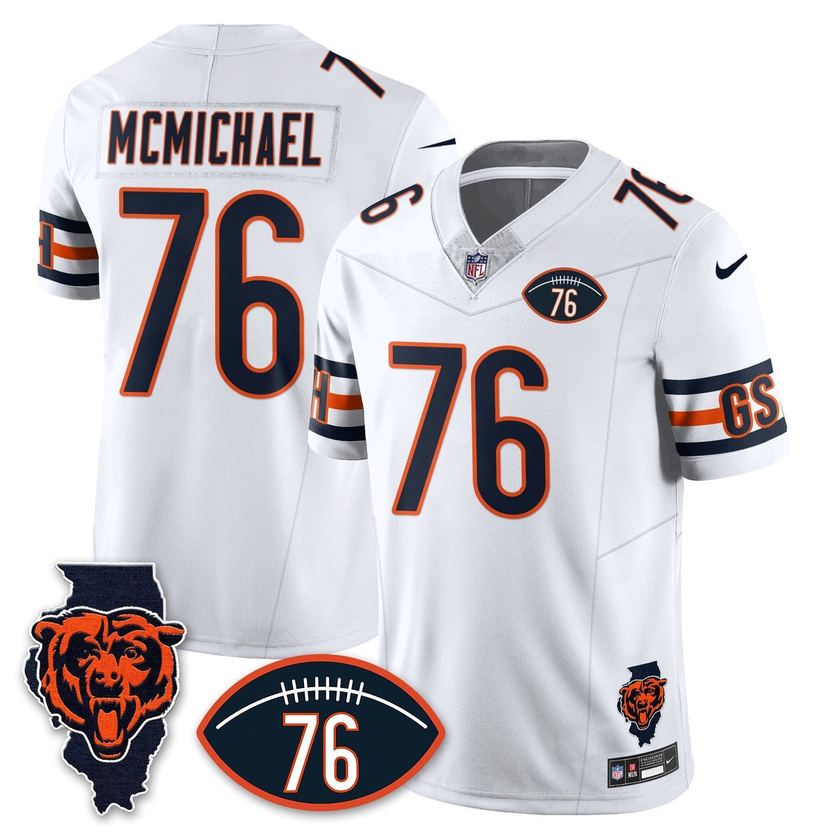 Men's Chicago Bears Honor Steve McMichael Jersey - All Stitched