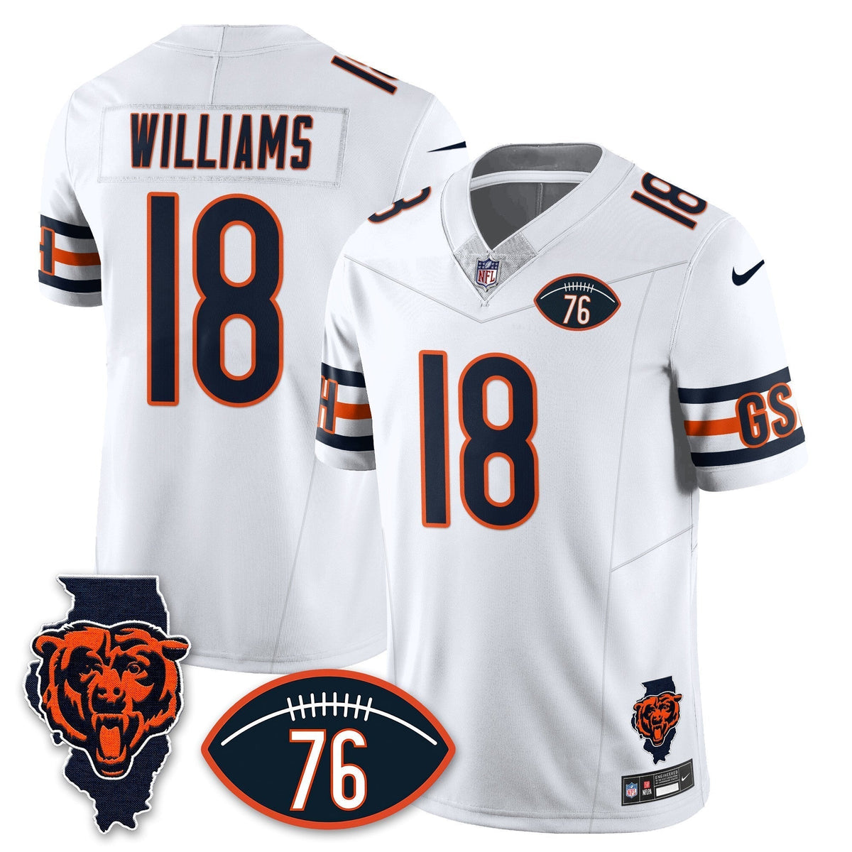Men's Chicago Bears Honor Steve McMichael Jersey - All Stitched