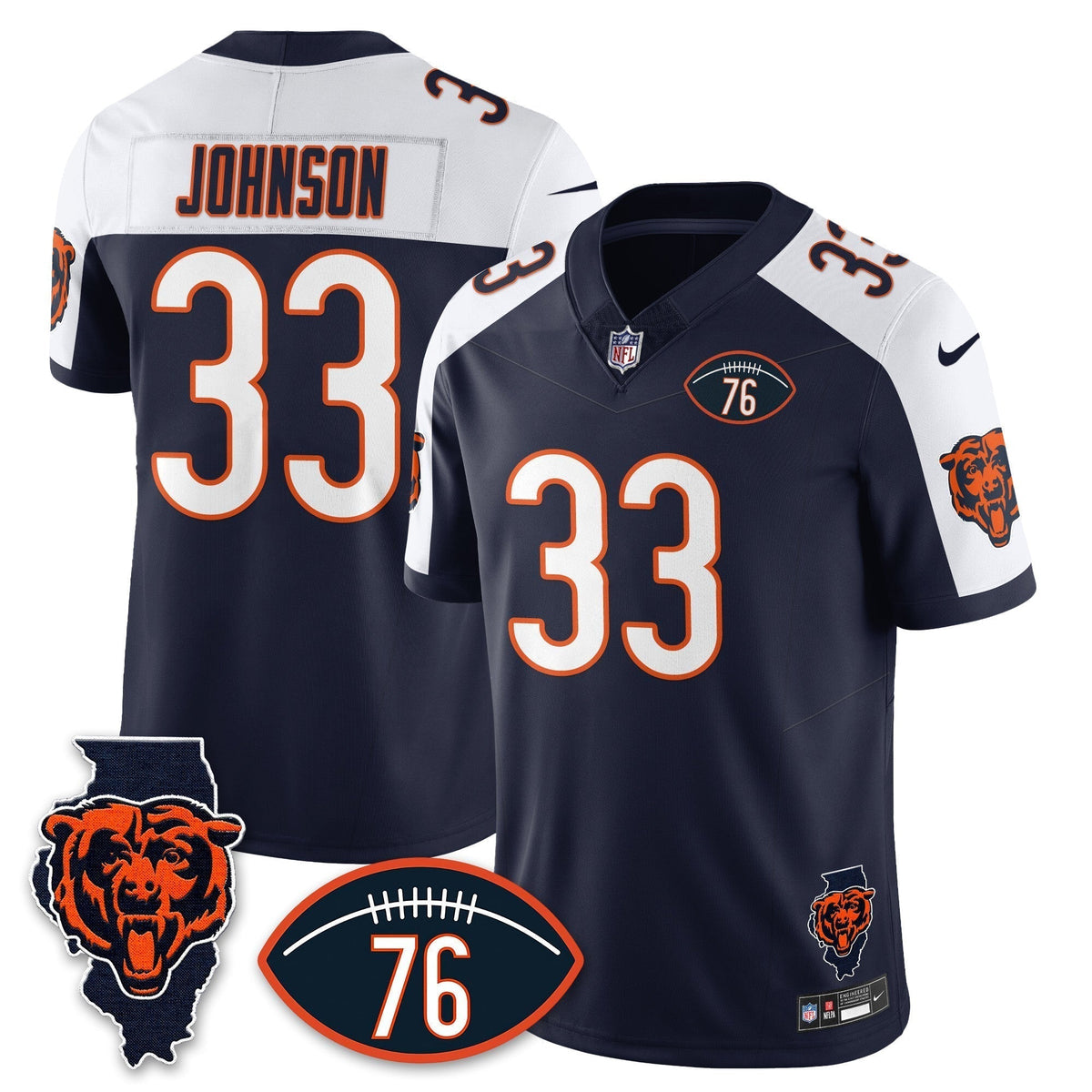 Men's Chicago Bears Honor Steve McMichael Jersey - All Stitched
