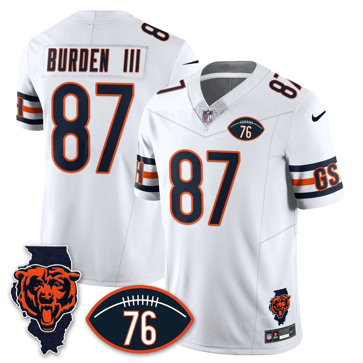 Men's Chicago Bears Honor Steve McMichael Jersey - All Stitched