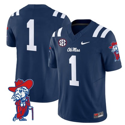 Men's Ole Miss Rebels 2025 Vapor Limited Jersey V2 - All Stitched