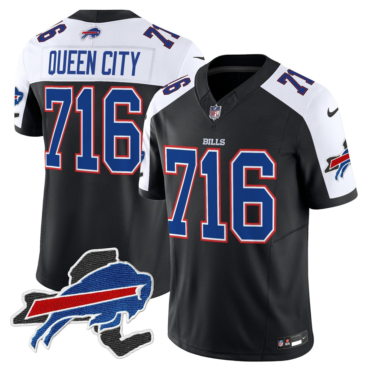 Men's Bills New York Patch Vapor Limited Jersey - All Stitched