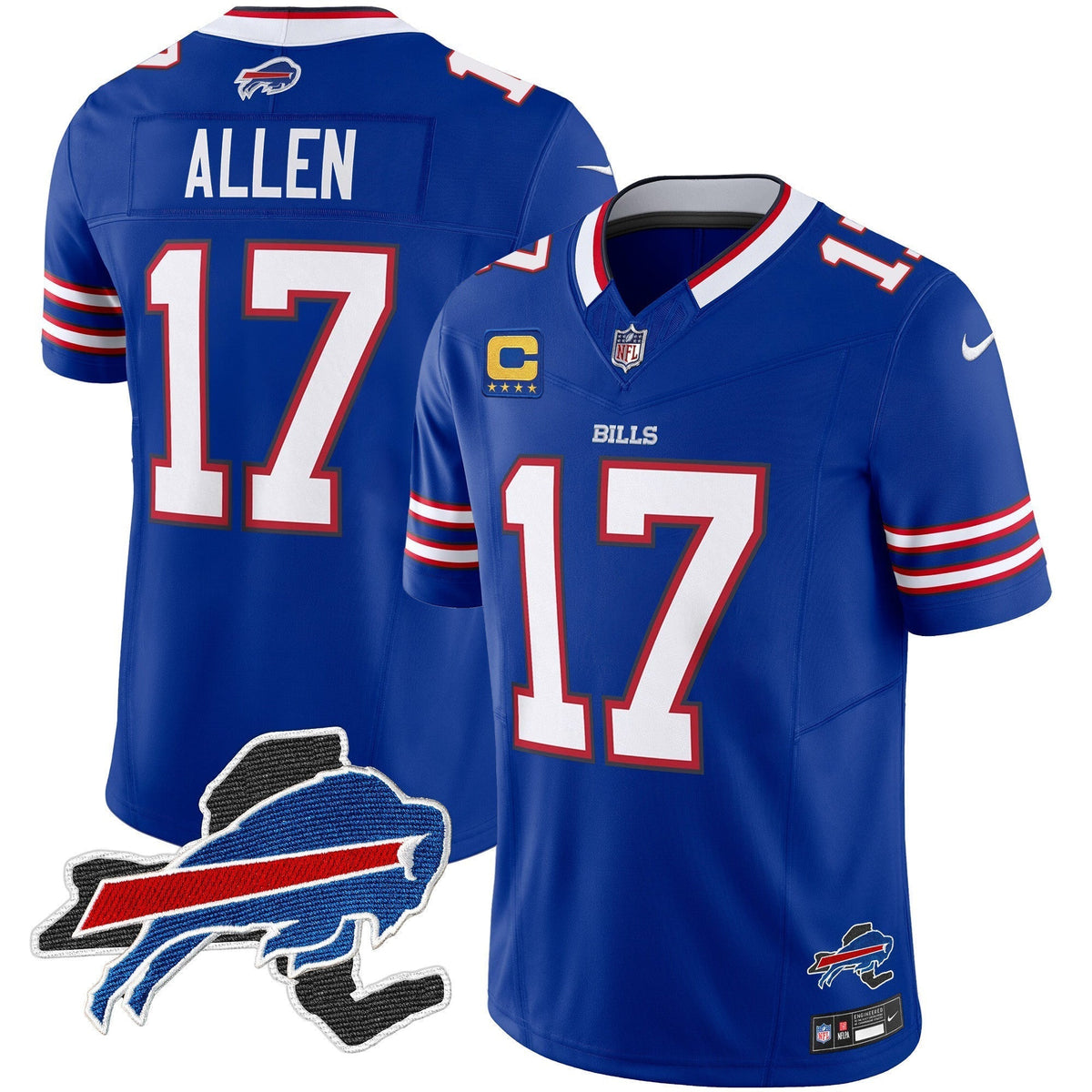 Men's Bills New York Patch Vapor Limited Jersey - All Stitched