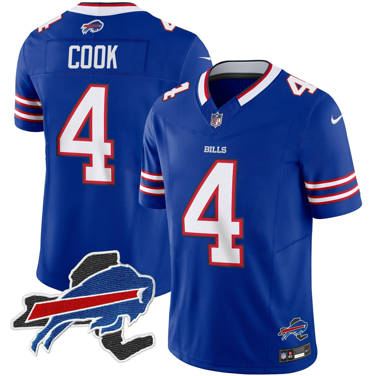 Men's Bills New York Patch Vapor Limited Jersey - All Stitched