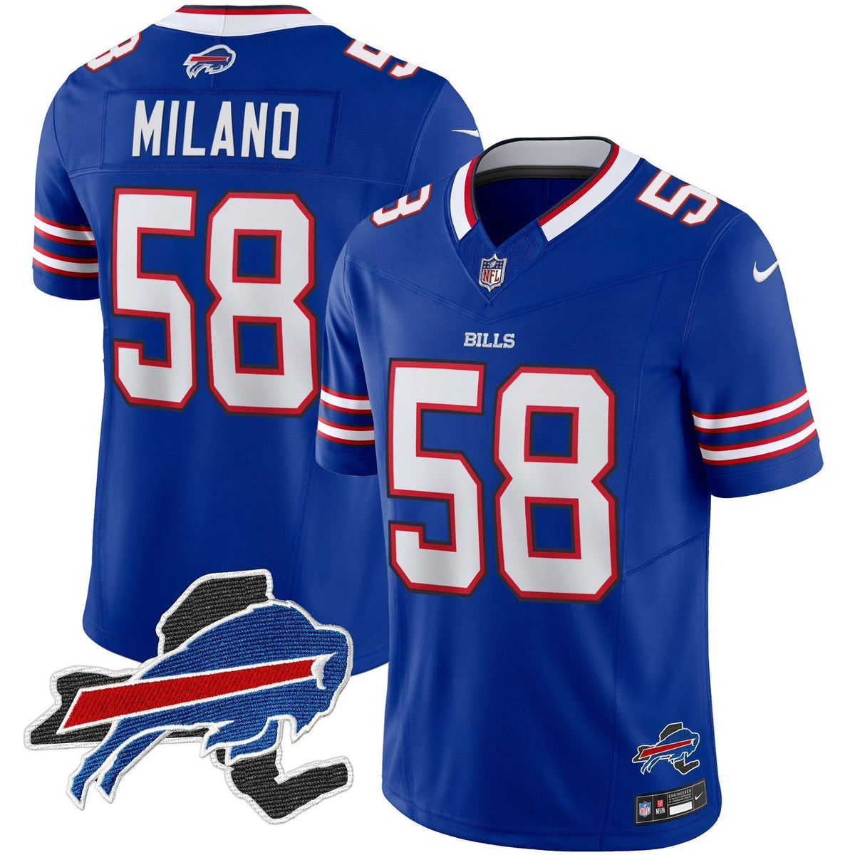 Men's Bills New York Patch Vapor Limited Jersey - All Stitched