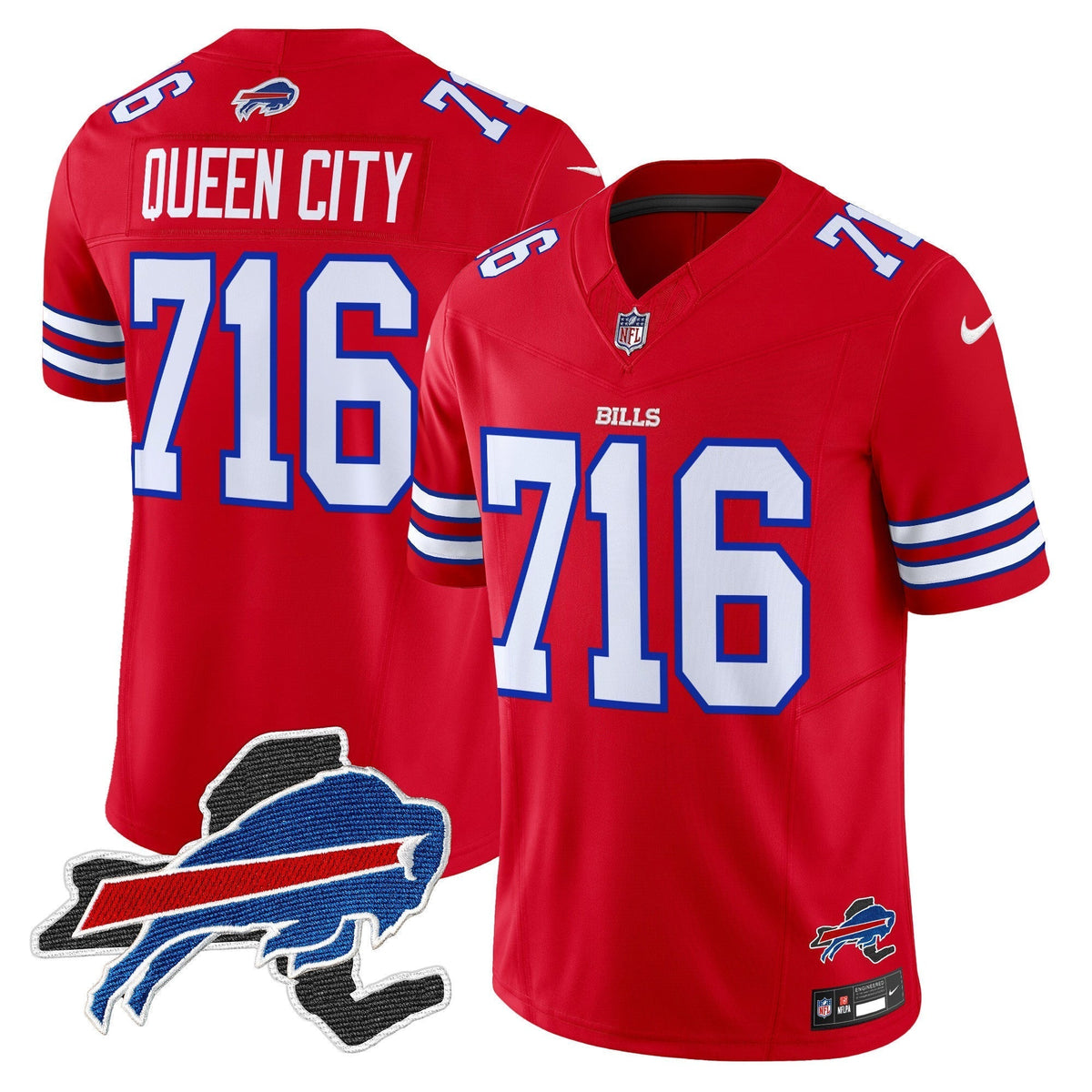 Men's Bills New York Patch Vapor Limited Jersey - All Stitched