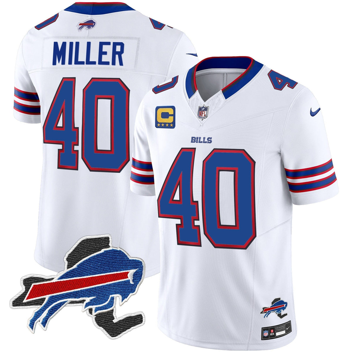 Men's Bills New York Patch Vapor Limited Jersey - All Stitched